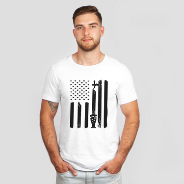 american flag beer white shirt